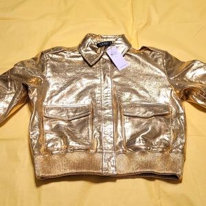 Ralph Lauren Gold Bomber Jacket